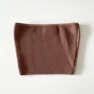 Babaton Sculpt Knit Tube Top (Brown)